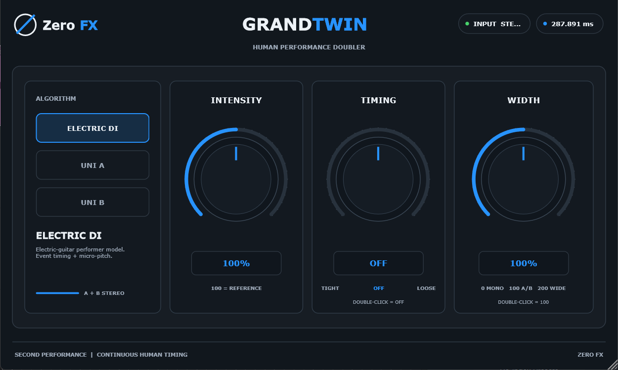 GRANDTWIN interface